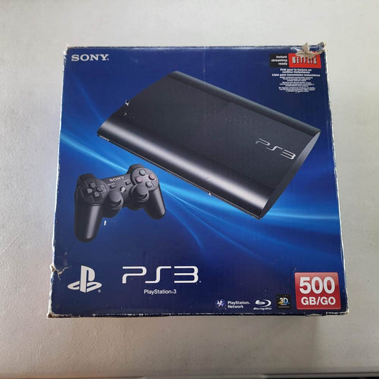 Console PS3 Playstation 3 500GB Super Slim System (Cib)(Condition-)