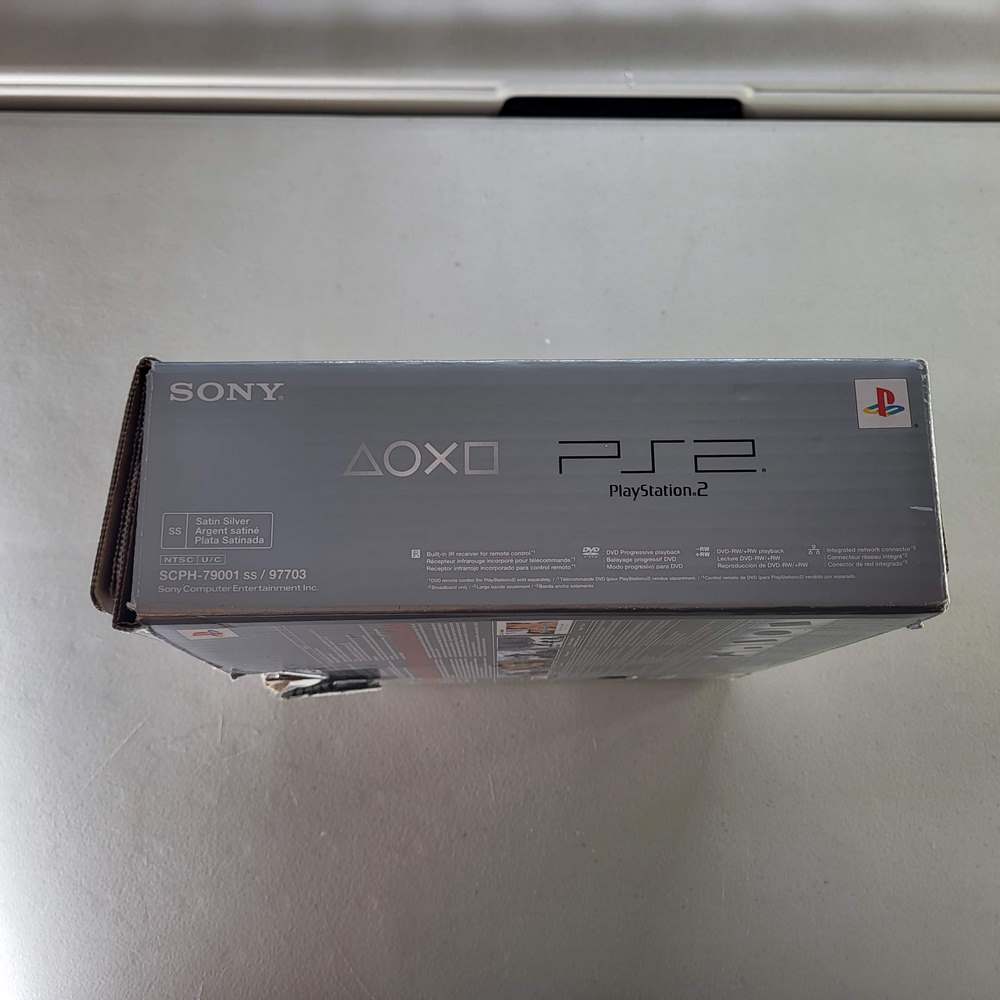 Slim Console Silver System PS2  Playstation 2 (In Box)(Condition-)