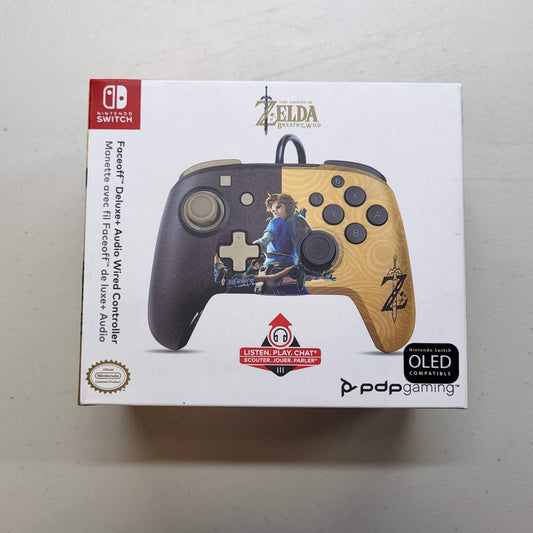 PDP Faceoff Deluxe Wired Switch Pro Zelda: Breath Of The Wild (New)