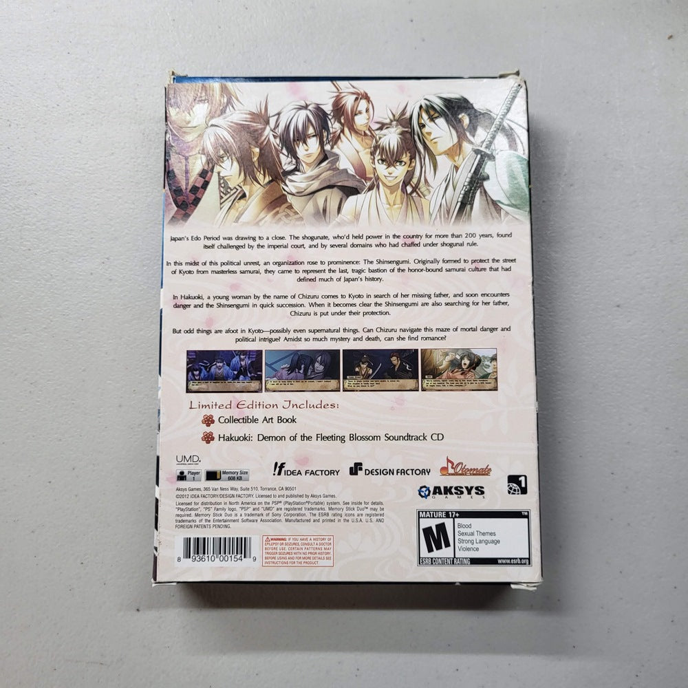 Hakuoki: Demon Of The Fleeting Blossom [Limited Edition] PSP  (Cib)