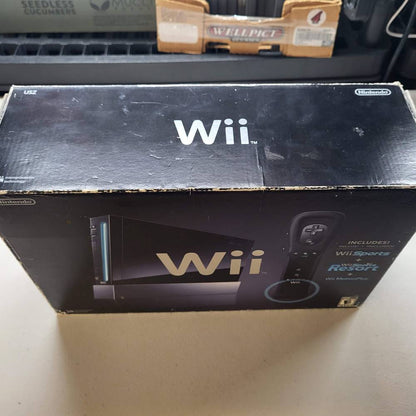 Black Original Used Console Nintendo Wii System (CIB) + 2 X New 3rd Party controller