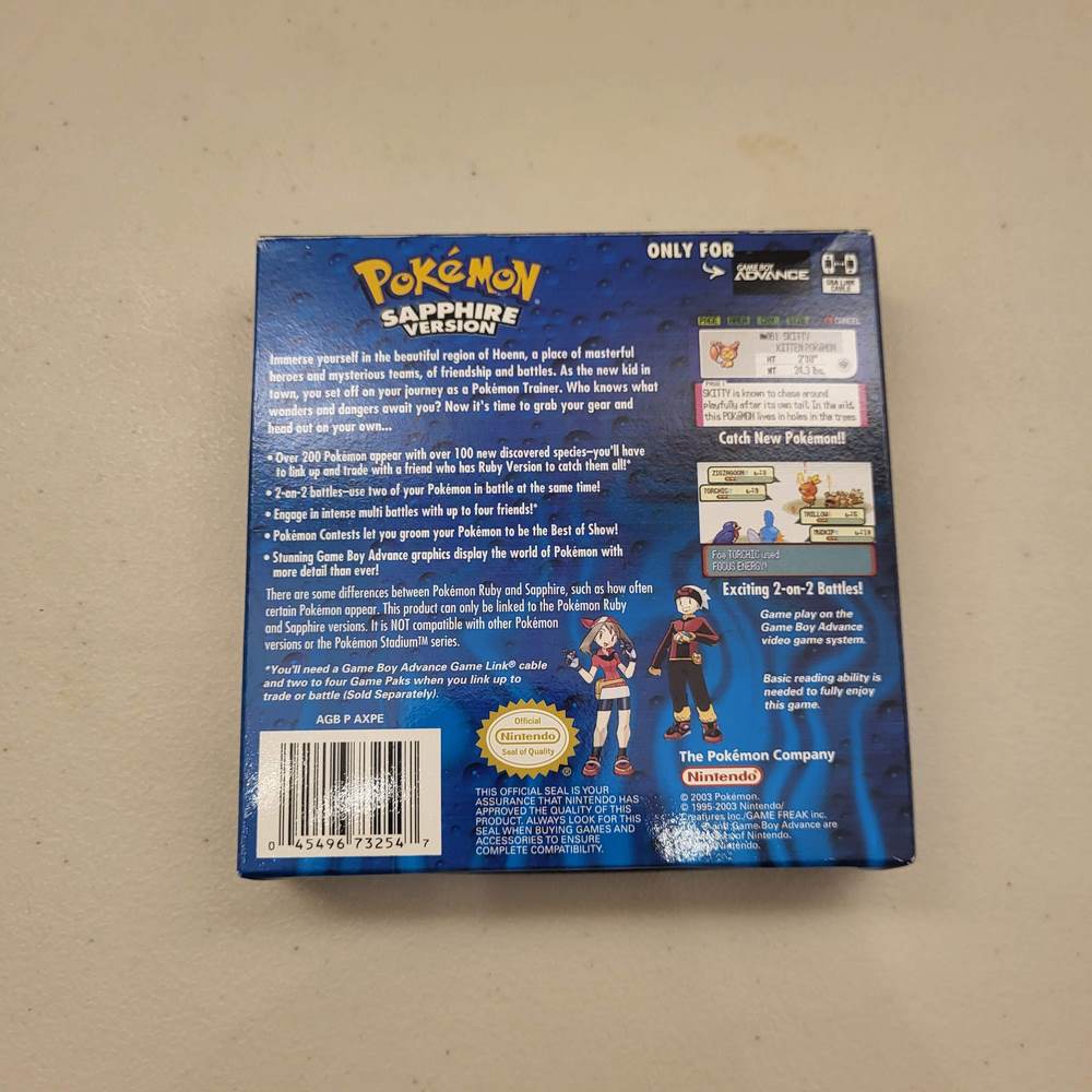 Pokemon Sapphire GameBoy Advancee (Cib)