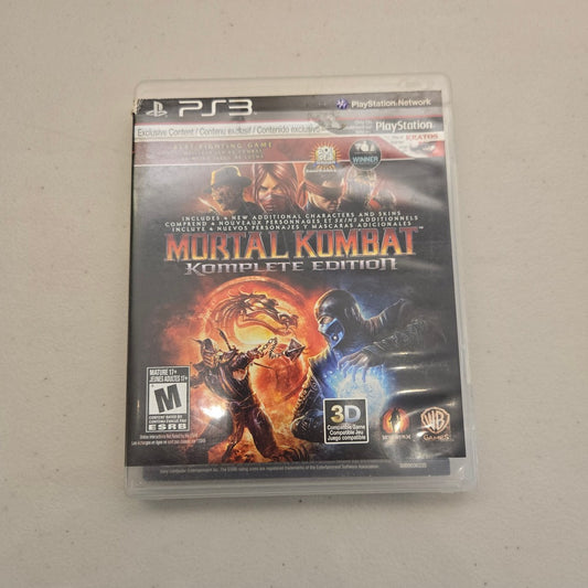 Mortal Kombat Komplete Edition Playstation 3  (Cib) (Condition-)