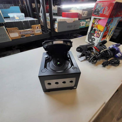 Black GameCube System [Mario Party 7 Bundle] Gamecube (Cib)