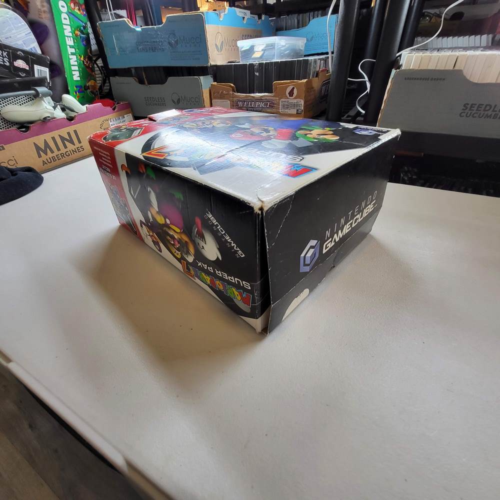 Black GameCube System [Mario Party 7 Bundle] Gamecube (Cib)