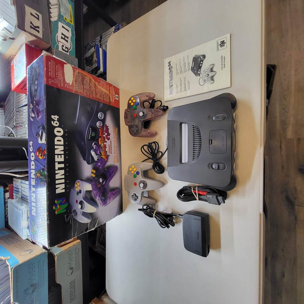 Nintendo 64 Atomic Purple Bundle Nintendo 64 (Cib)(Condition-)