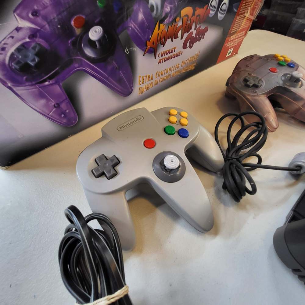 Nintendo 64 Atomic Purple Bundle Nintendo 64 (Cib)(Condition-)