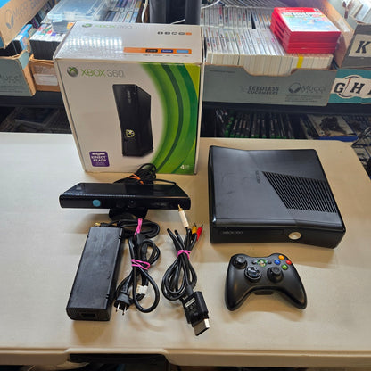 Black Xbox 360 Slim Original Console System  (In Box)