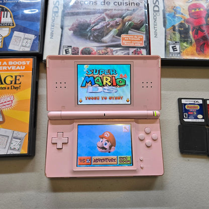 Pink Nintendo DS Lite Console (Condition-) Bundle