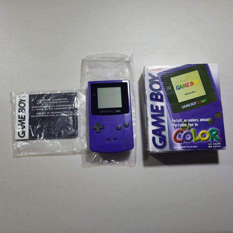 Console Game Boy Color Grape GameBoy Color (Cib) (Box Condition-) -- Jeux Video Hobby 