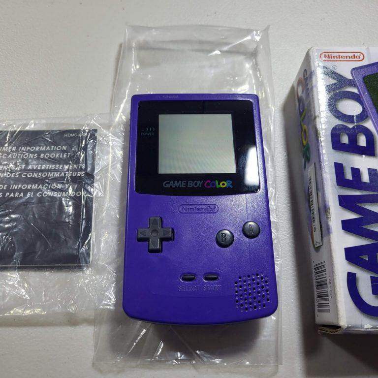 Console Game Boy Color Grape GameBoy Color (Cib) (Box Condition-) -- Jeux Video Hobby 