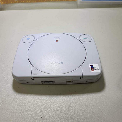 White Console PlayStation System PS1 Slim (Dualshock) -- Jeux Video Hobby 