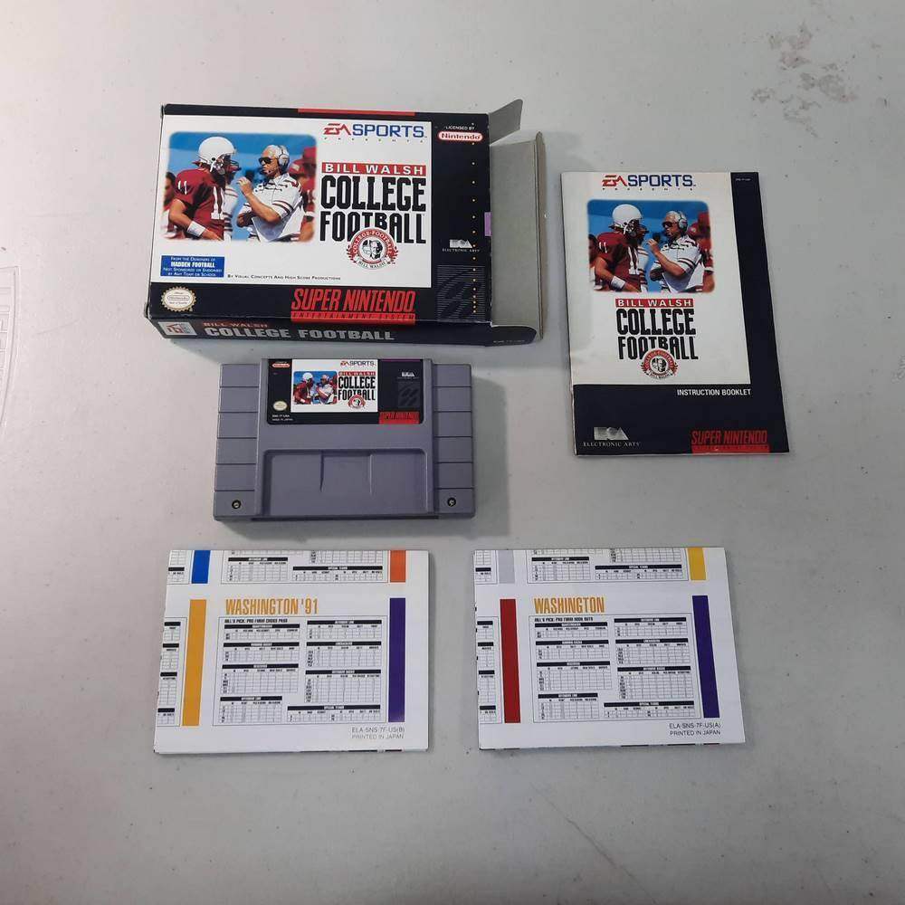 Bill Walsh College Football Super Nintendo (Cib) -- Jeux Video Hobby 