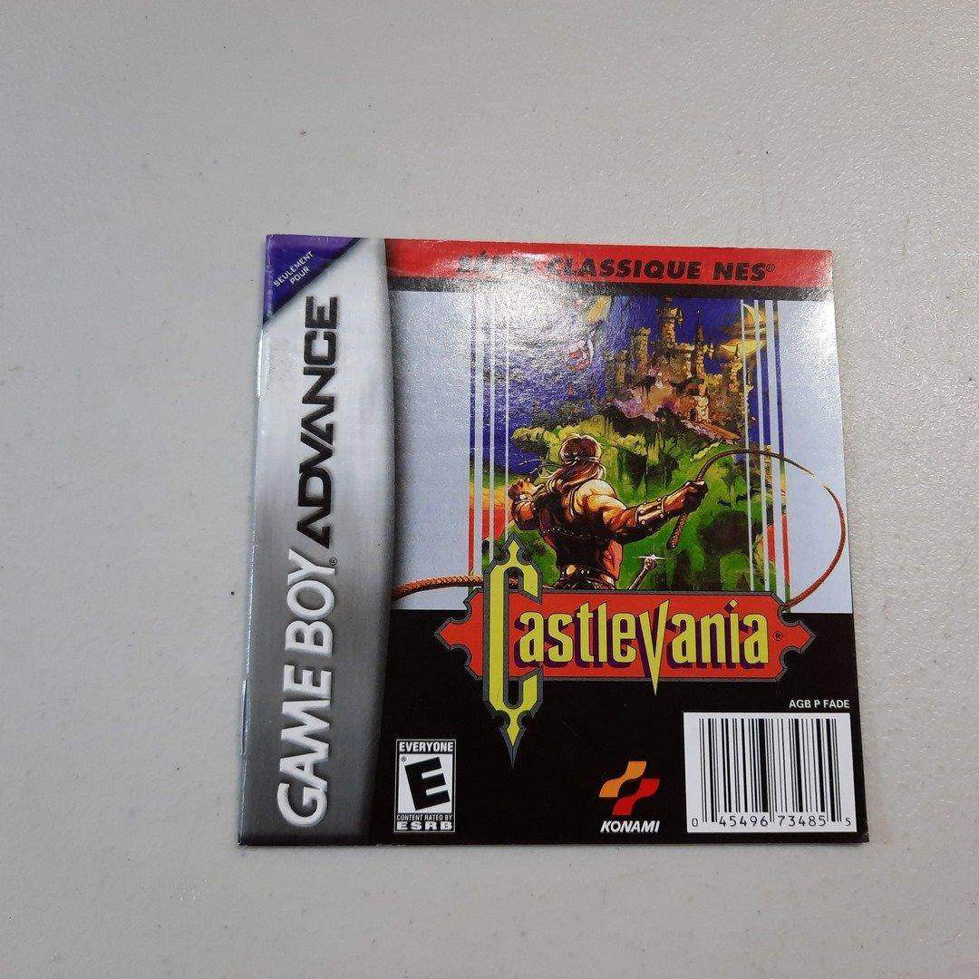 Castlevania NES Classics GameBoy Advance (Instruction) *French/Francais -- Jeux Video Hobby 
