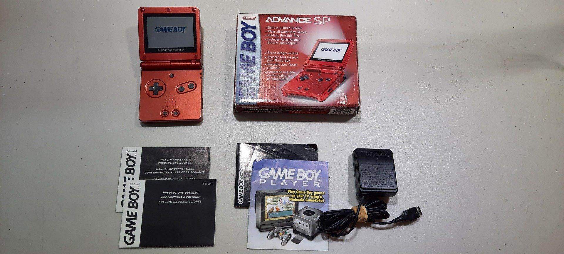 Nintendo Gameboy popular Advance SP (AGS-001) Flame Red- No Charger