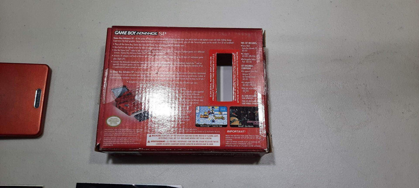 Console Red Gameboy Advance SP [AGS-001] (Cib) No2 -- Jeux Video Hobby 